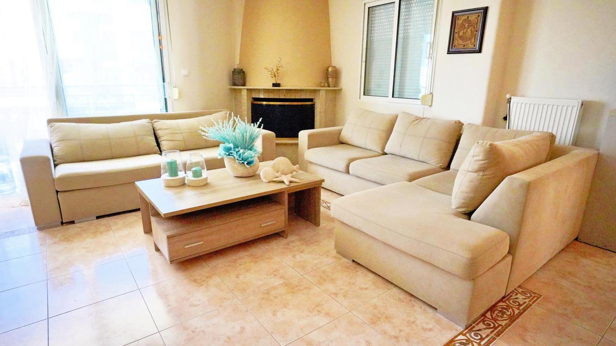 Lovely And Sunny Apartament 300M From Beach!! Peraia  ภายนอก รูปภาพ